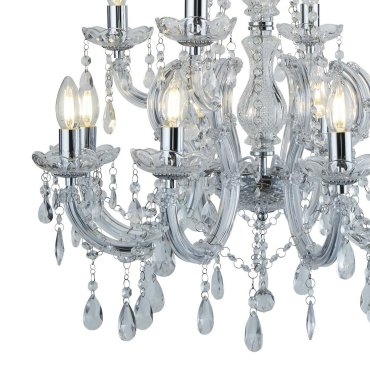 Searchlight Marie Therese - luster - Ø 63 x 120 cm - chroom