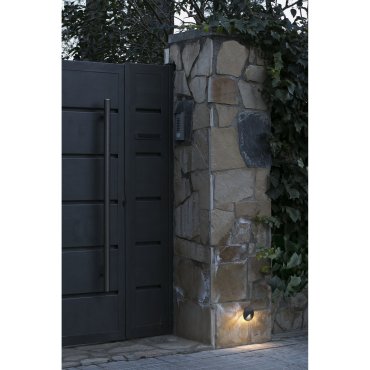Faro Uve - inbouw wandverlichting - Ø 9 x 5 cm - 2W LED incl. - IP44 - donkergrijs