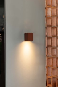 Faro Lune - wandlamp - 8 x 10 x 6,5 cm - terracotta