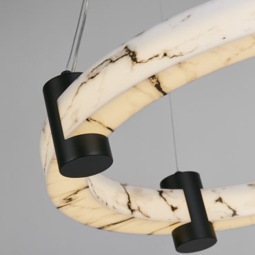 Searchlight Moonbeam - hanglamp - Ø 60,5 x 153 cm - 29W dimbare LED incl - zwart