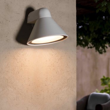 Faro Pals - wandverlichting - 25 x 10 x 26 cm - IP65 - mat wit