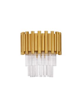 Nova Luce Magnolia - wandlamp - 24 x 16,3 x 26,5 cm - goud