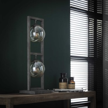 Vico Tower - tafellamp - 62 cm - oud zilver