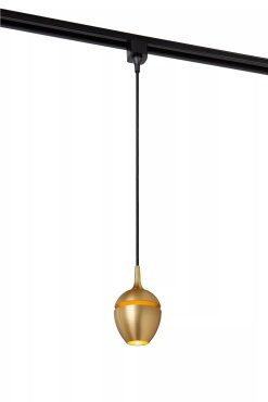 Lucide Track Preston Hanglamp - 1-fase Railsysteem - Ø 9 x 130 cm - goud