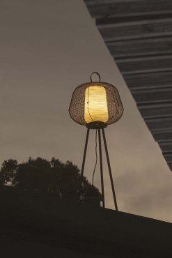 Faro Nara - vloerlamp - 56 x 120 x 46 cm - IP65 - roestbruin