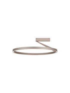 Nova Luce Tilia - plafondlamp - Ø 60 x 20 cm - 44W dimbare LED incl. - mokkakoffie