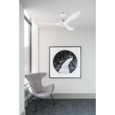 Faro Polaris - plafondventilator met licht en afstandsbediening - Ø 132 cm - 18W LED incl. - wit