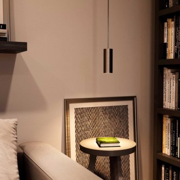 Creative Cables Tube - hanglamp 1L - Ø 6 x 190 cm - geborsteld titanium