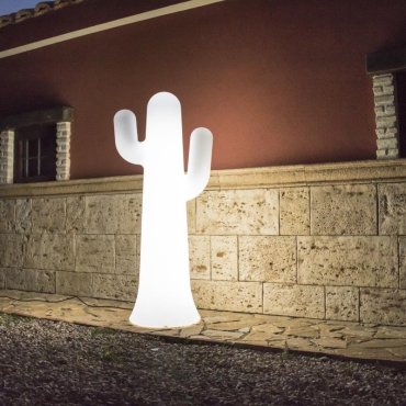 New Garden Panchito - buiten vloerlamp - 61 x 43 x 140 cm - 18W LED incl. - IP65 - wit - koud witte lichtkleur