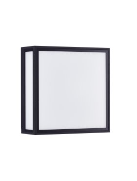Nova Luce Astral - buiten wand- en plafondlamp - 22 x 22 x 8,7 cm - 16W LED incl. - IP65 - donker antraciet