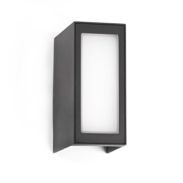 Faro Log - wandverlichting - 9 x 13 x 17 cm - 9W LED incl. - IP54 - donkergrijs
