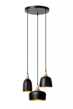 Lucide Chayanne - hanglamp - Ø 30 x 156,5 cm - zwart