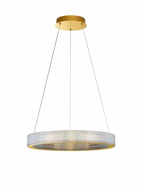 Nova Luce Kinara - hanglamp - Ø 60 x 150 cm - 70W dimbare LED incl. - goud