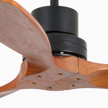 Faro Lantau S - plafondventilator - Ø 107 cm - mat zwart en walnoot