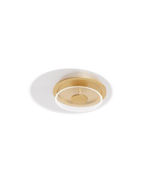 Nova Luce Copo - plafondlamp - Ø 40 x 9,6 cm - 29W dimbare LED incl. - messing goud