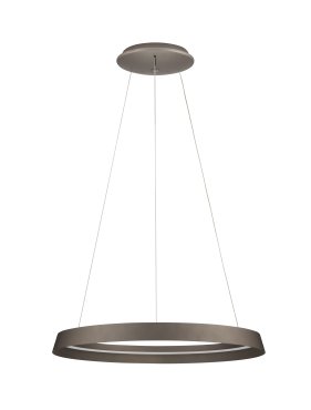 Nova Luce Ormi - hanglamp - Ø 60 x 150 cm - 52W dimbare LED incl. - champagnebruin