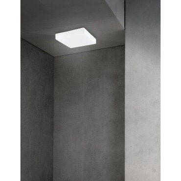Nova Luce Cube - plafondlamp badkamer - 20,5 x 20,5 x 7 cm - IP44 - wit