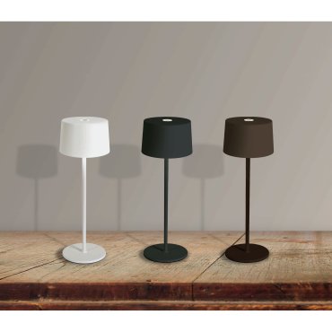 ONE Light Portable Trendy Light - buiten tafellamp - oplaadbaar via USB-kabel - Ø 11 x 35 cm - 3,3W dimbare LED incl. - IP65 - roestbruin