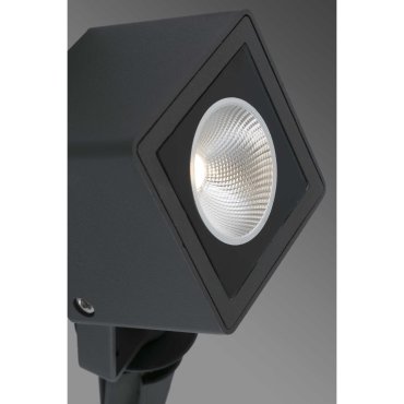 Faro Sobek - grondspot op piek - 8 x 7 x 33 cm - 7W LED incl. - IP65 - mat zwart