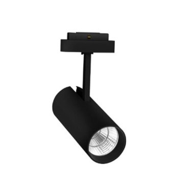 Nova Luce Nap - spot voor magnetisch profielsysteem - Ø 8,5 x 27 cm -  20W LED incl. - zandzwart - witte lichtkleur