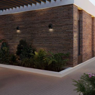 Nova Luce Passo - buiten wandverlichting - Ø 12 x 4 cm - 3W LED incl. - IP65 - zandzwart