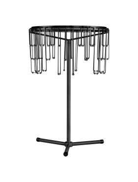 Nova Luce Stellar - tafellamp - Ø 30 x 45 cm - 14W dimbare LED incl. - zwart chroom