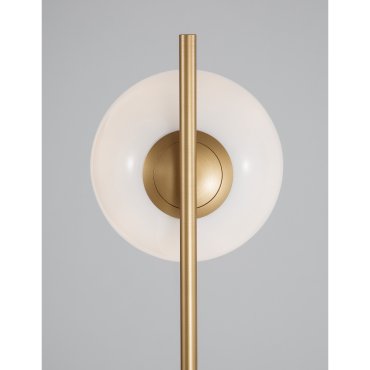 Nova Luce Cantona - staanlamp - 155 cm - messing goud en wit
