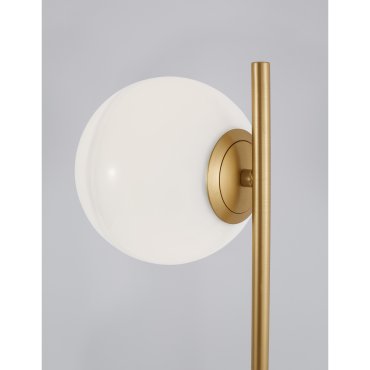 Nova Luce Cantona - tafellamp - 22 x 15 x 56 cm - messing goud en wit