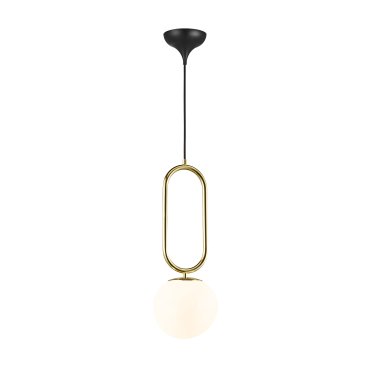 Design for the People Shapes 27 - hanglamp - Ø 27 x 368,5 cm - wit en messing