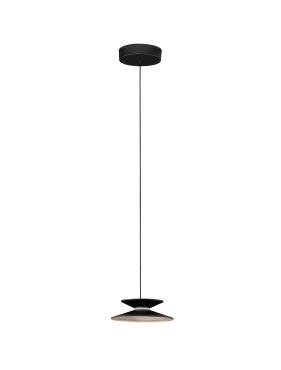 Nova Luce Morfi - hanglamp - Ø 20 x 190 cm - 5W dimbare LED incl. - zandzwart en goud