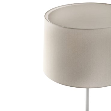 Faro Windsor - vloerlamp - Ø 64 x 160 x 37,5 cm - mat wit en linnen