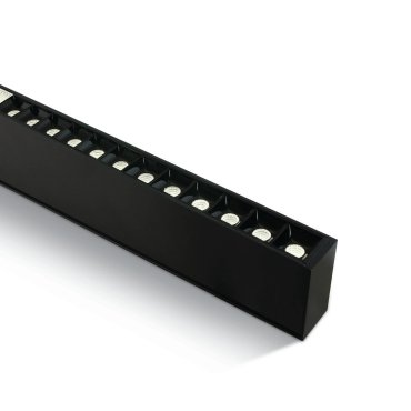 ONE Light LED Linear Profiles - plafond/hanglamp - 120 x 7 x 3,5 cm - 40W LED incl. - zwart - warm witte lichtkleur