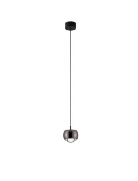 Nova Luce Conga - hanglamp - Ø 9,6 x 140 cm - 13W LED incl. - zwart chroom