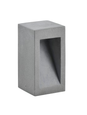 Nova Luce Barco - tuinpaal - 12 x 25 x 12 cm - 6W LED incl. - IP65 - grijs