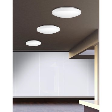 Nova Luce Ivi - plafondlamp badkamer - Ø 26 x 7 cm - IP44 - wit