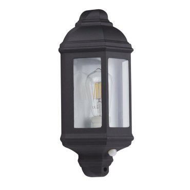 Searchlight Maine - buiten wandlamp met PIR-sensor - 17 x 36 cm - IP44 - zwart