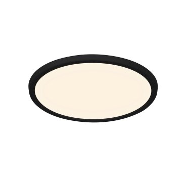 Nordlux Oja - plafondverlichting - Ø 29,4 x 2,3 cm - 15W LED incl. (3000K/4000K) - IP54 - zwart