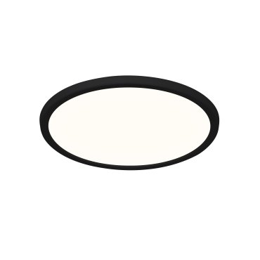 Nordlux Oja - plafondverlichting - Ø 29,4 x 2,3 cm - 15W LED incl. (3000K/4000K) - zwart