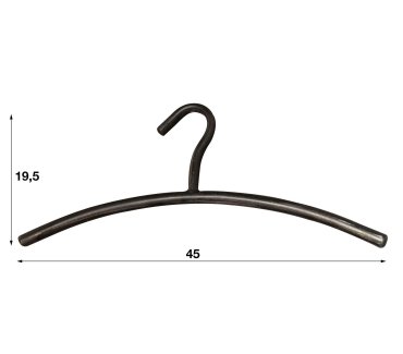 Vico Tubra -  kleerhanger - 45 x 2 x 20 cm - antraciet