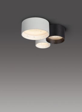 VK Lighting Mos - buiten plafondverlichting - Ø 11 x 7,5 cm - 12W LED incl. - IP44 - zwart