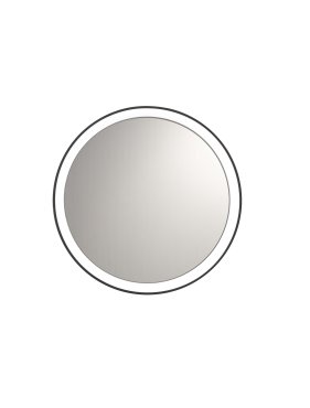 Nova Luce Onar - spiegel met verlichting - Ø 58 x 6 cm - 21W LED incl. - zandzwart