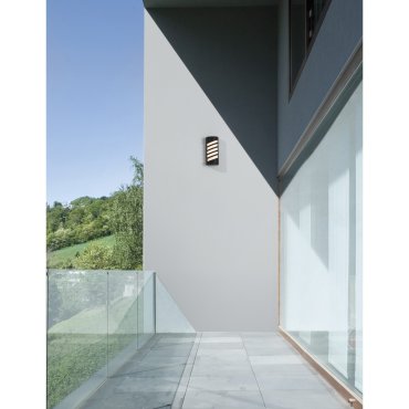 Nova Luce Lupo - buiten wandverlichting - 11 x 8,5 x 25 cm - 10W LED incl. - IP65 - zwart