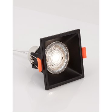 Nova Luce Staf - inbouwspot - 75 x 75 mm, 70 x 70 mm inbouwmaat - zandzwart