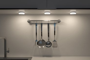 Calex Spot on Pucklights - set van 3 pucklights op batterijen inclusief afstandsbediening - Ø 7,8 x 3,8 cm - wit