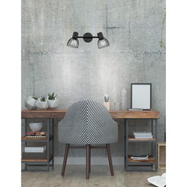 Nova Luce Fiumicino - opbouwspot 2L - 25,5 x 8 x 18 cm - mat zwart