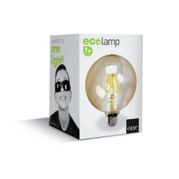 ONE Light Retro LED lamp - Ø 12,5 x 17,5 cm - E27 - 7W dimbaar - 2200K - amber