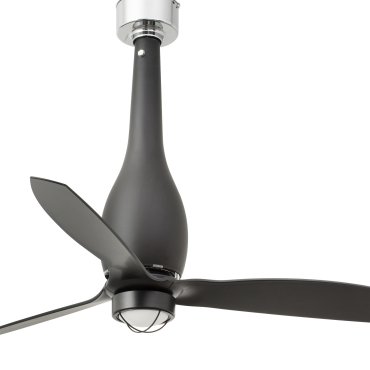 Faro Eterfan - plafondventilator met licht en afstandsbediening - Ø 128 cm - 17W LED incl. - mat zwart