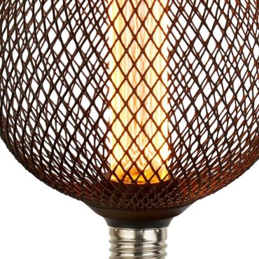 Searchlight Wire Mesh Effect Globe - Ø 14 x 16 cm - E27 - 4,5W dimbaar - 2700K - zwart