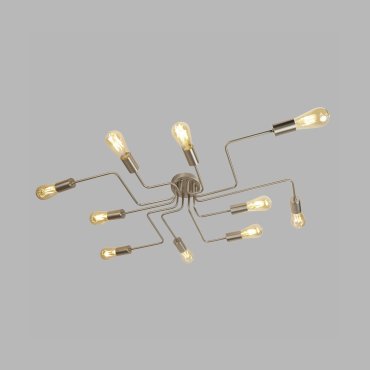 Searchlight Circuit - plafondverlichting - 82 x 52 x 12 cm - satijn zilver