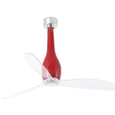 Faro Eterfan - plafondventilator met afstandsbediening - Ø 128 cm - rood en transparant